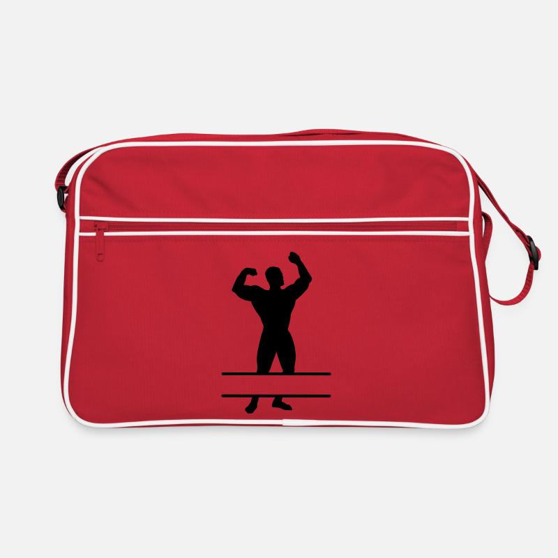 Bodybuilder avec espace texte Sac Retro