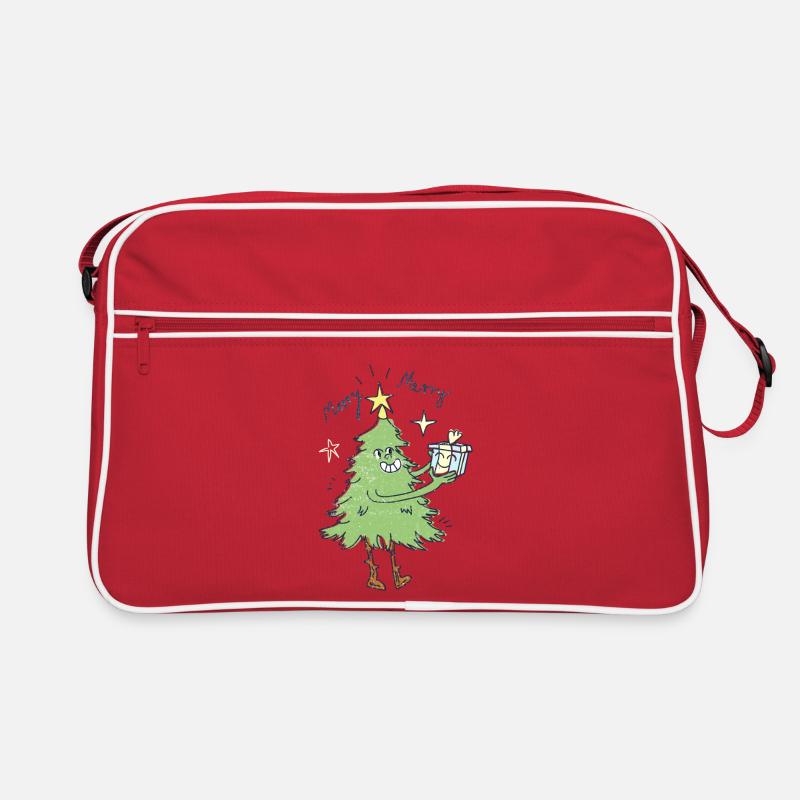 Weihnachtsbaum Retro Tasche