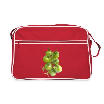 Tomates vertes sur la vigne - Sac Retro - rouge/blanc - Devant