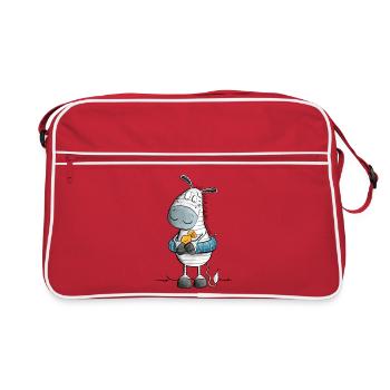 Zebra Summer Beach Float - Retro Bag - red/white - Front
