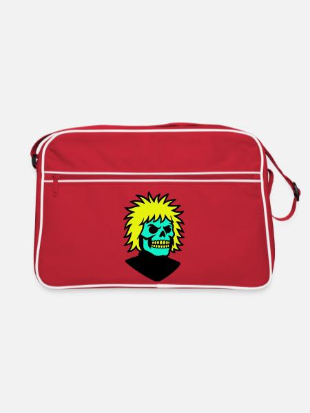 Skullman avec une coiffure cool - Sac Retro - rouge/blanc