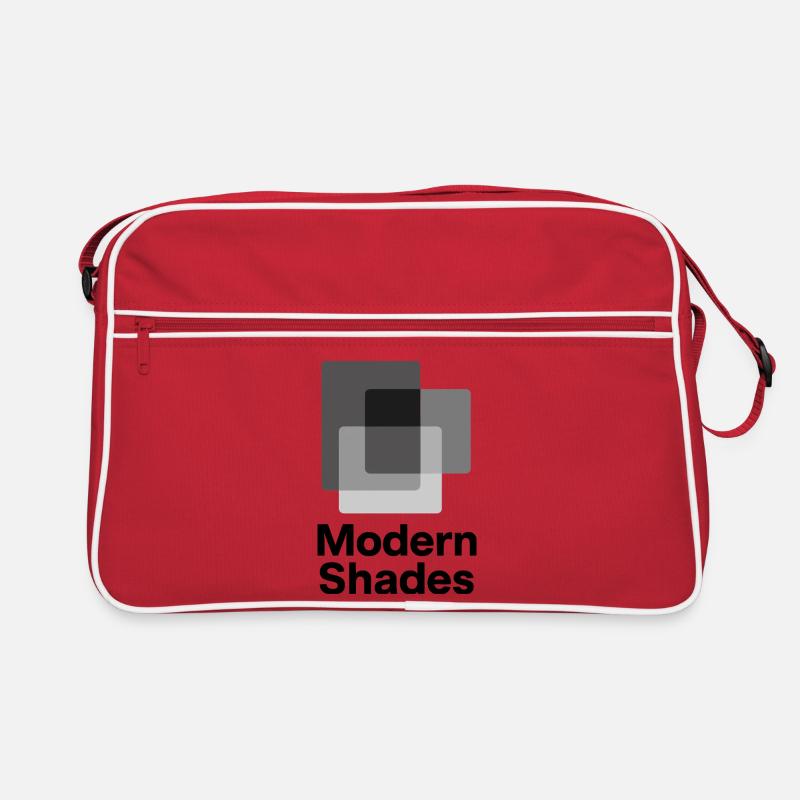 Abstract Gray Square Pattern Retro Bag