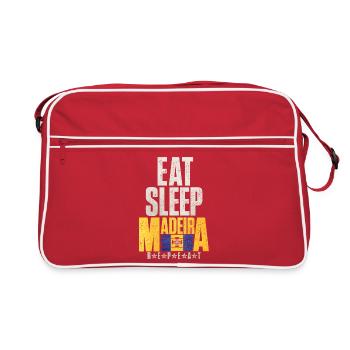 Drapeau de Madère Eat Sleep - Sac Retro - rouge/blanc - Devant