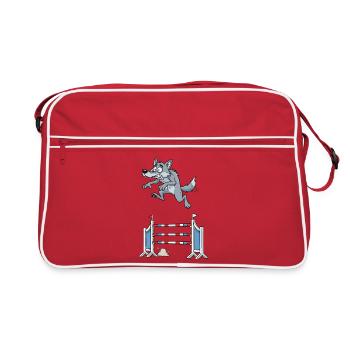 Champion de saut d'obstacles des loups - Sac Retro - rouge/blanc - Devant
