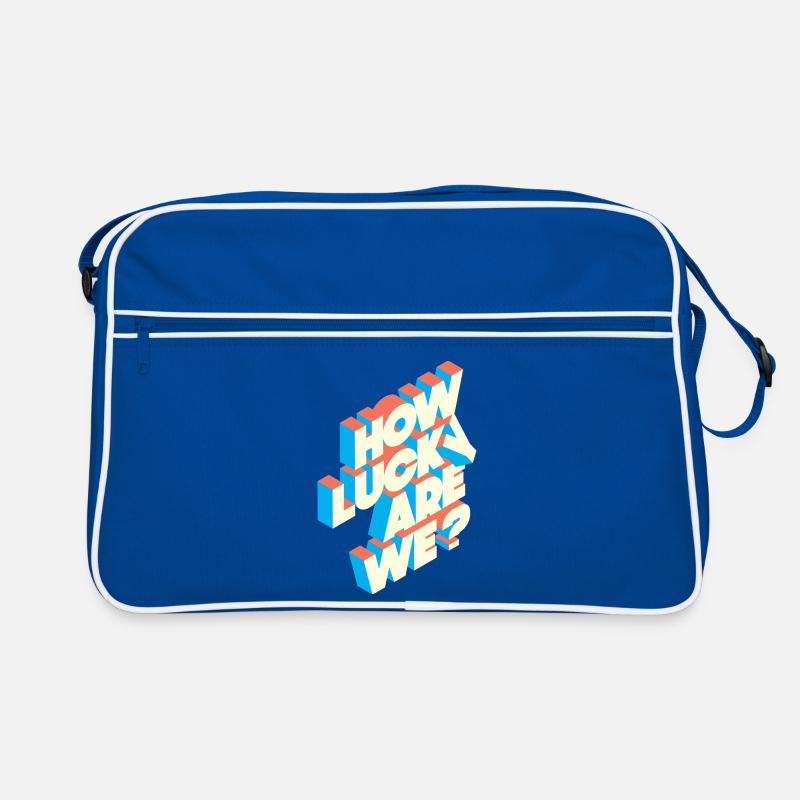 How Lucky Are We? | Retro Typography Statement Retro Bag
