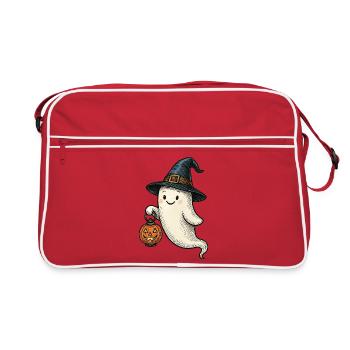 Cute Halloween Ghost for Kids - Retro Bag - red/white - Front