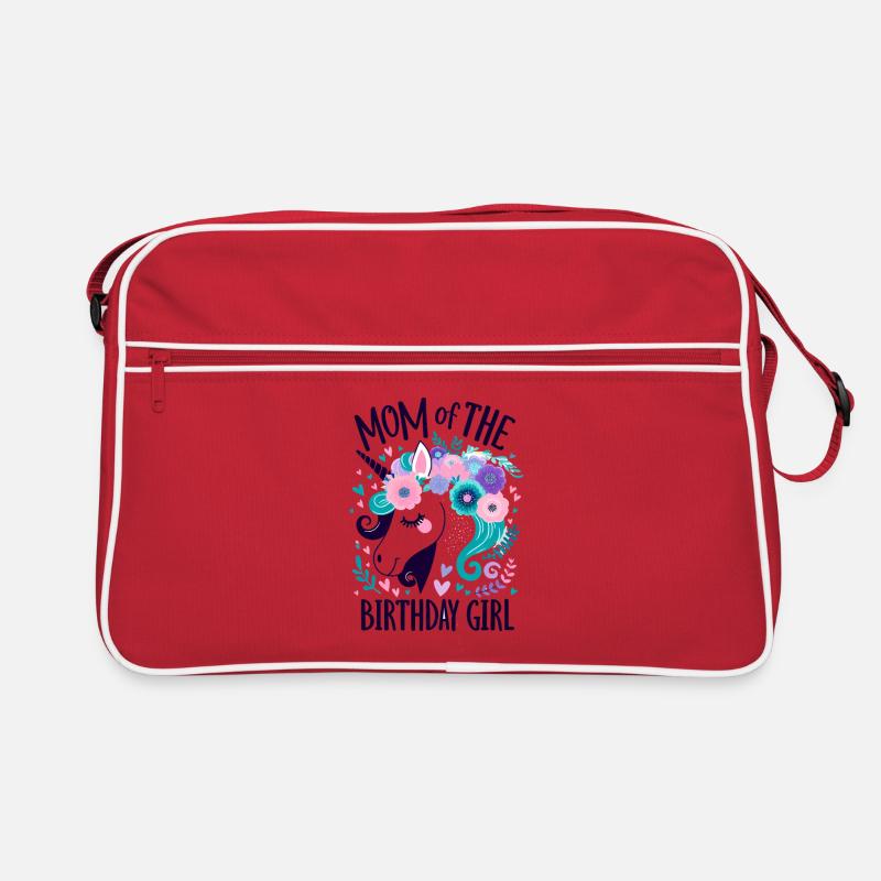 Mutter des Geburtstagskindes Blumenpferd Retro Tasche