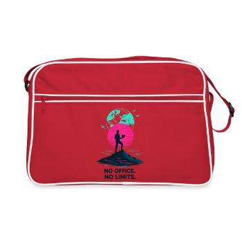Telecommuting No office, no limits - Retro Bag - red/white - Front