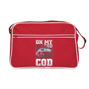 Angler Fisherman Petri Disciple Saying Fishing Funny - Retro Bag - red/white - Front