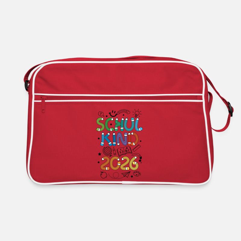 Schulkind 2026 Doodle Einschulung Schulanfang Retro Tasche