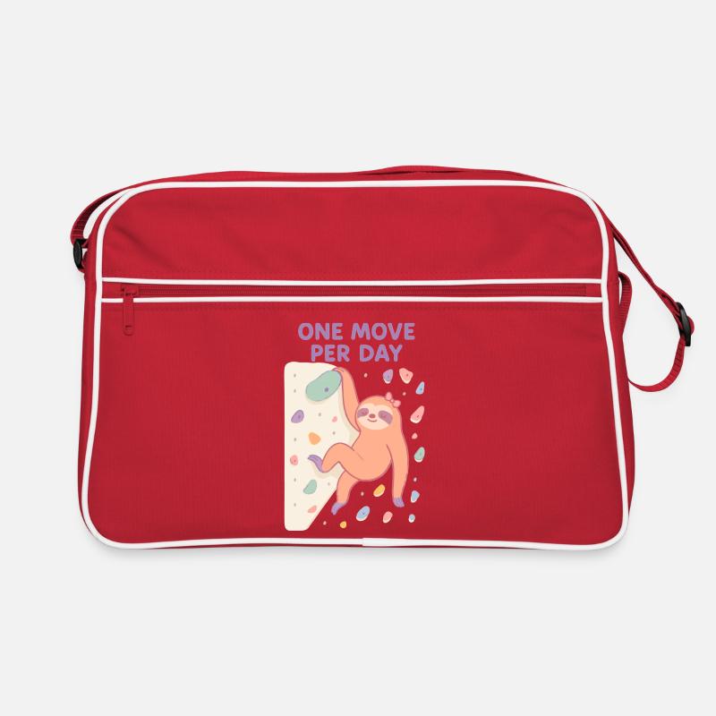 Faultier Bouldern: One Move Per Day Design Retro Tasche