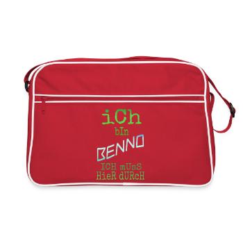 Benno as a first name - Retro Bag - red/white - Front