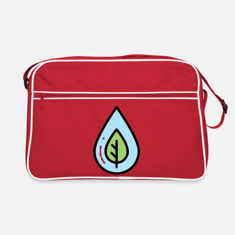 Water Drop Leaf Eco Retro Bag