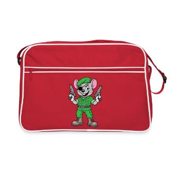 Armed Mouse Ranger - Retro Bag - red/white - Front