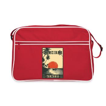 Discover Tropical Zanzibar in Tanzania - Retro Bag - red/white - Front