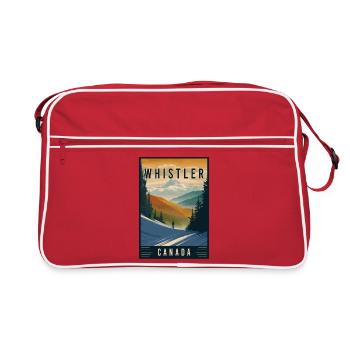 Winter Wonderland Whistler au Canada - Sac Retro - rouge/blanc - Devant