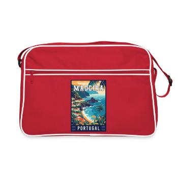 Découvrez la beauté de Madère au Portugal - Sac Retro - rouge/blanc - Devant