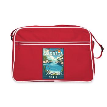 Découvrez la sérénité à Minorque - Espagne - Sac Retro - rouge/blanc - Devant