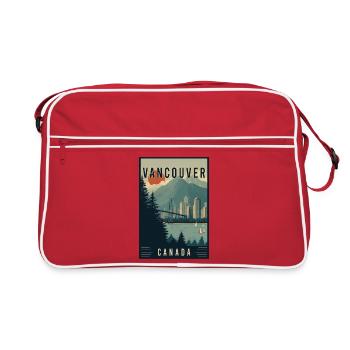 Découvrez la ville du Nord-Ouest Pacifique à Vancouver, Canada - Sac Retro - rouge/blanc - Devant