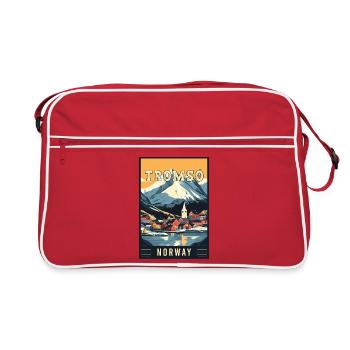 Explore Arctic Adventure of Tromsø in Norway - Retro Bag - red/white - Front