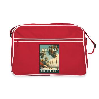 Découvrez l’île tropicale de Bohol aux Philippines - Sac Retro - rouge/blanc - Devant