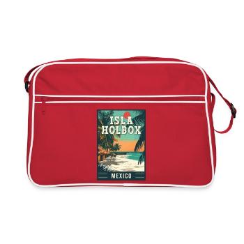 Experience Paradise on Isla Holbox in Mexico - Retro Bag - red/white - Front