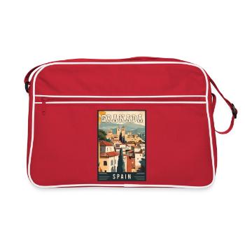 Experience Granada in Spain Beauty of Alhambra - Retro Bag - red/white - Front