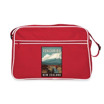 Experience Tongariro in New Zealand - Retro Bag - red/white - Front