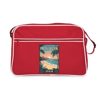 Experience Mediterranean Costa del Sol in Spain - Retro Bag - red/white - Front