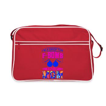 Ich bin so ein lustiges Mama-Geschenk, das die Mutter fimpfen lässt - Retro Tasche - Rot/Weiß - Vorne