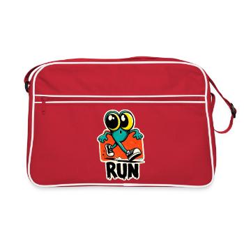 Run Frog Pop Art - Retro Bag - red/white - Front
