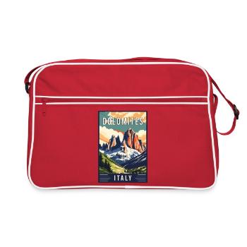 Découvrez les majestueuses Dolomites en Italie - Sac Retro - rouge/blanc - Devant
