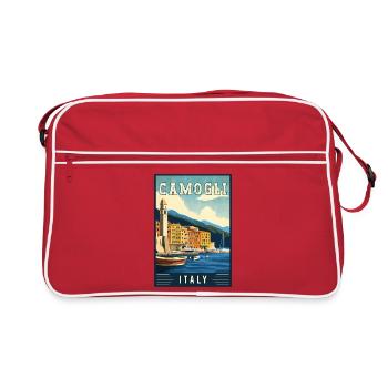 Découvrez les charmants camogli en Italie - Sac Retro - rouge/blanc - Devant