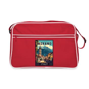 Découvrez la magnifique Merano en Italie - Sac Retro - rouge/blanc - Devant