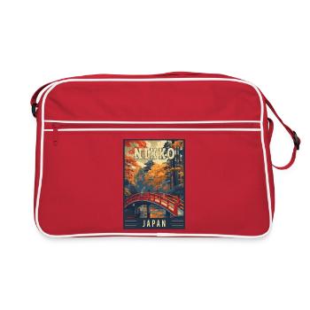 Discover Tranquility of Nikko in Japan - Retro Bag - red/white - Front