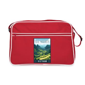 Discover Majestic Landscapes of Ha Giang Vietnam - Retro Bag - red/white - Front