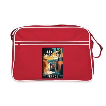Explore Charming Aix-en-Provence in France - Retro Bag - red/white - Front