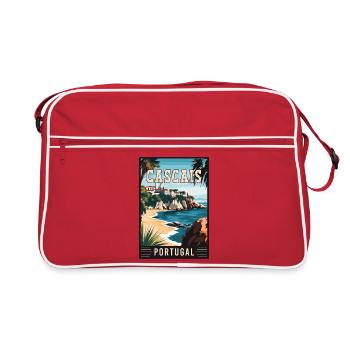 Découvrez la beauté côtière de Cascais au Portugal - Sac Retro - rouge/blanc - Devant