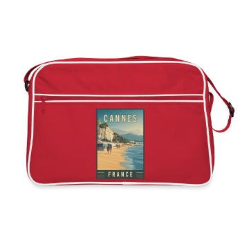 Explorez la Côte d’Azur et Cannes en France - Sac Retro - rouge/blanc - Devant