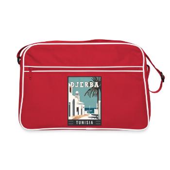 Explorez la Djerba méditerranéenne en Tunisie - Sac Retro - rouge/blanc - Devant