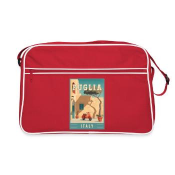 Découvrez le charme du Sud des Pouilles en Italie - Sac Retro - rouge/blanc - Devant