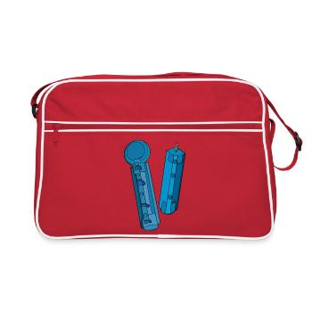 Lancets for Glucose test - Retro Bag - red/white - Front