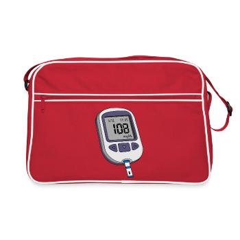 Gluco Meter - Retro Bag - red/white - Front