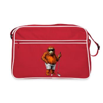 Golf Orang Utan - Retro Tasche - Rot/Weiß - Vorne