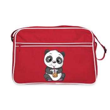 Panda Bubble Tea - Retro Bag - red/white - Front