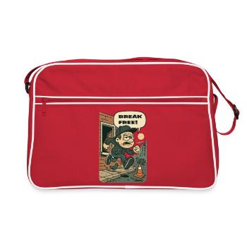 Break Free Street Heist – Cartoon Runner - Retro Bag - red/white - Front