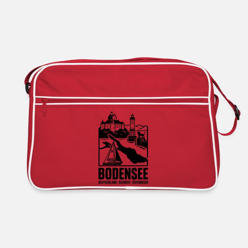 Bodensee Silhouette Wahrzeichen Retro Tasche