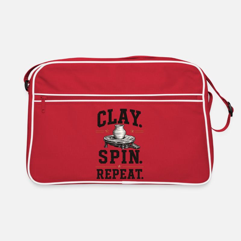 Clay Spin Repeat Ceramic Shirt Retro Bag