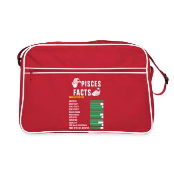 Signe du zodiaque Poissons - Sac Retro - rouge/blanc - Devant