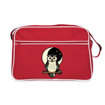 Forest Moon Symbol Folk Streetwear - Retro Bag - red/white - Front
